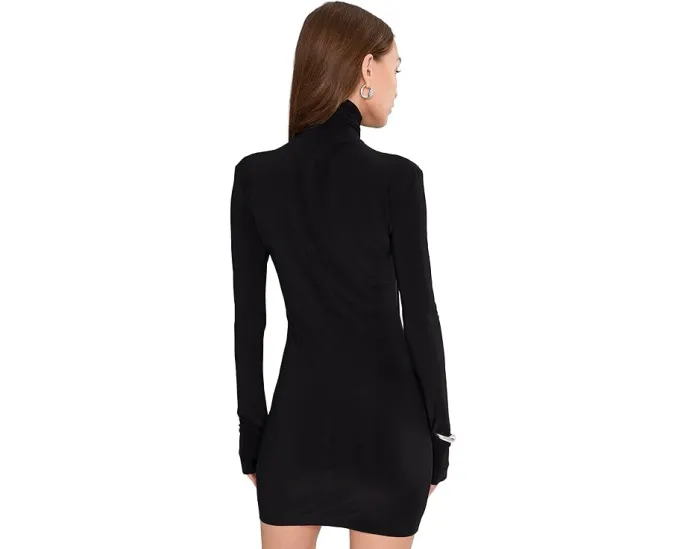 Мини-платье Norma Kamali с длинным рукавом и водолазкой