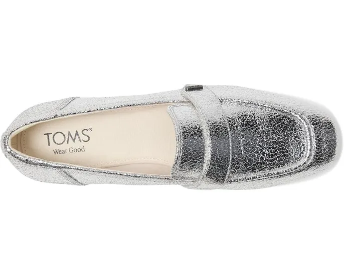 Лоферы TOMS Lynette из кожи с квадратным носком и ремешком