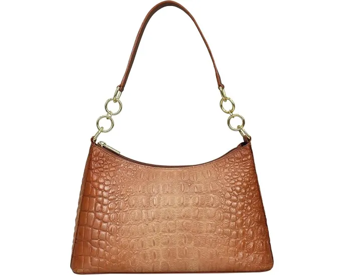 Сумка-хобо Anuschka 707 с цепочкой и ручной росписью