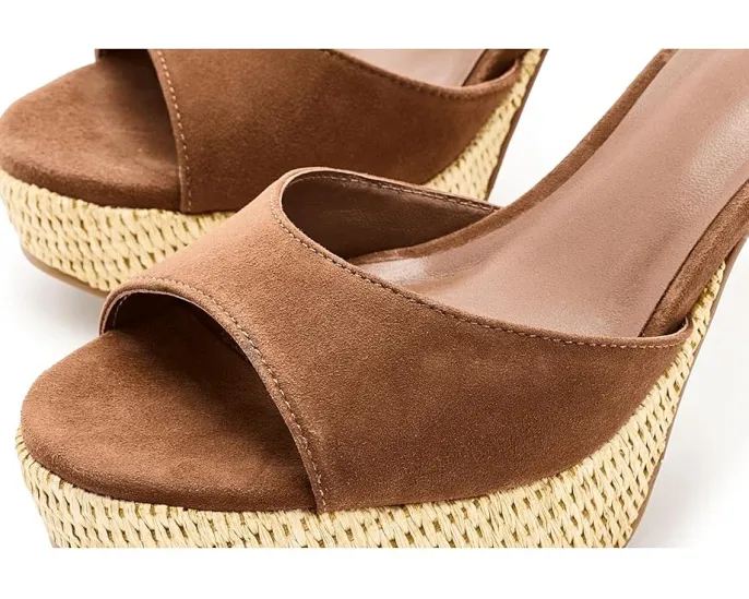 Сандалии Bernardo Valeria на платформе с высоким каблуком и регулируемым ремешком на щиколотке