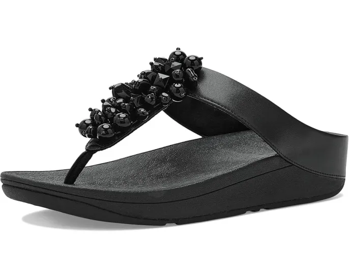 Сандалии FitFlop Fino с ремешком между пальцев и кластером бусин