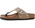 Сандалии Birkenstock Gizeh Rivets из замши с ремешком между пальцами и стелькой из пробки