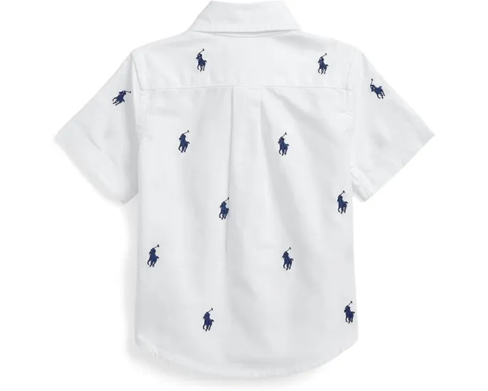 Короткая рубашка поло из оксфорда с пони Polo Ralph Lauren Kids для младенцев