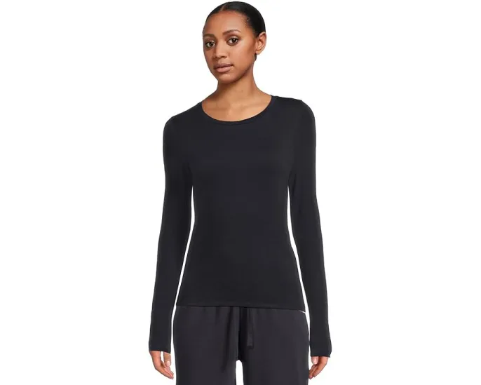 Eileen Fisher полупрозрачная футболка с длинным рукавом и круглым вырезом