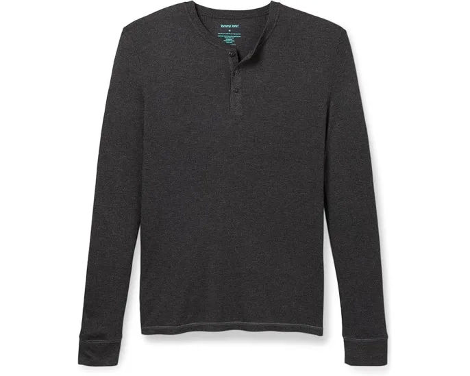 Хенли Tommy John Lounge с длинным рукавом из мягкой ткани