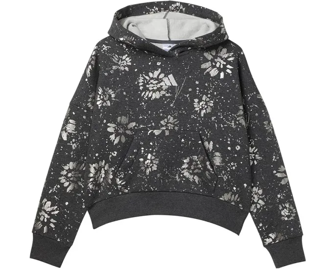 Худи с капюшоном и металлическим принтом All Over Print Foil Glam для детей от adidas Kids