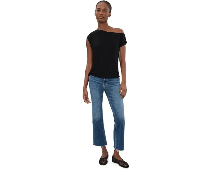 Джинсы Shy Girl High-rise Crop Flare In DAZE укороченные клеш с завышенной талией