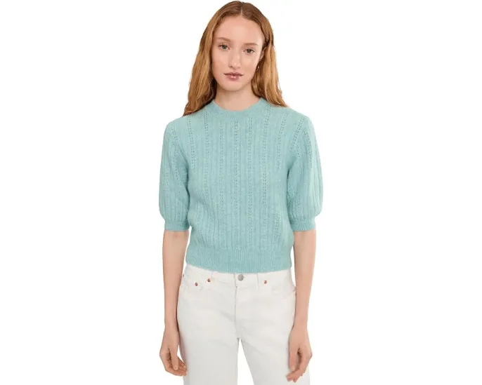 Свитер Madewell Charm Stitch Hazel Twinset Tee с короткими рукавами и вязкой