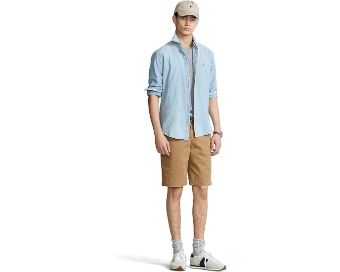 Спортивная рубашка Polo Ralph Lauren из легкого хлопкового шамбре