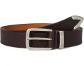 Ремень Distressed Tipped из текстурированной кожи бизона с никелевой фурнитурой Johnston & Murphy