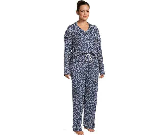 Пижамный комплект Plus Jolly & Bright с контрастной окантовкой Karen Neuburger