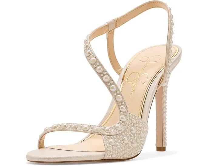 Босоножки Jessica Simpson Jaycin на шпильке с кристаллами и асимметричным ремешком