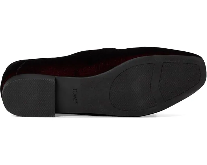 Лоферы TOMS Lara из бархата с квадратным носком