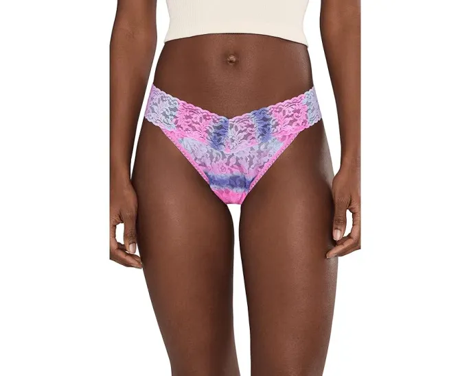 Трусы-стринги Hanky Panky Printed Signature Lace Original Rise с принтом