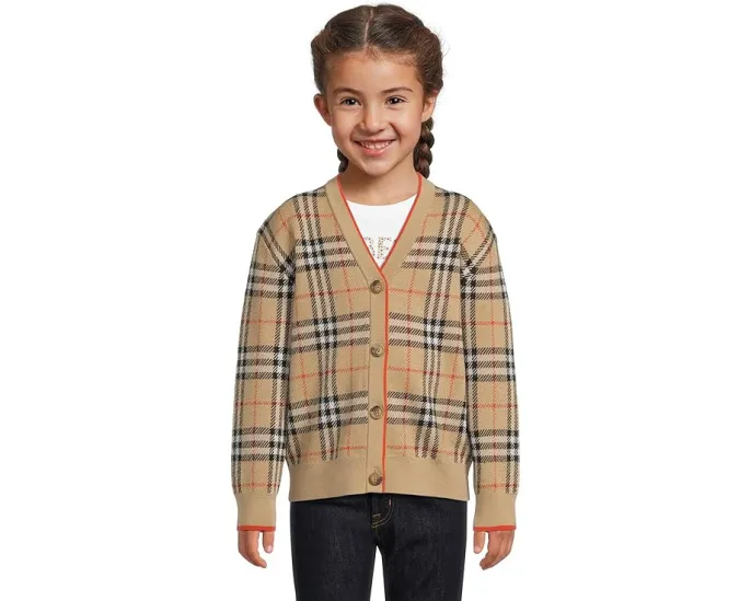 Свитер Graham в винтажную клетку для детей из шерсти Burberry Kids