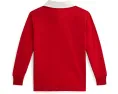 Рубашка-поло Polo Ralph Lauren Kids из хлопка с логотипом Triple-Pony и контрастным воротником