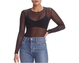 Футболка Commando Chic Mesh с длинным рукавом и прозрачной сетчатой тканью