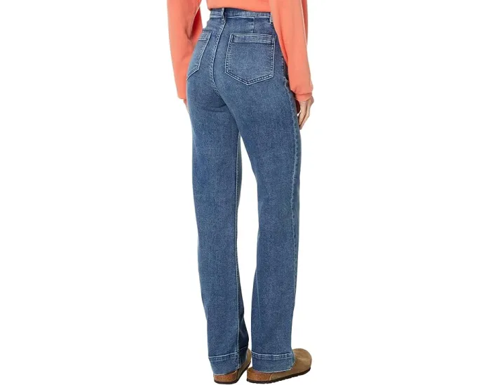Faherty брюки Stretch Terry Patch Pocket с широкими штанинами и четырьмя карманами