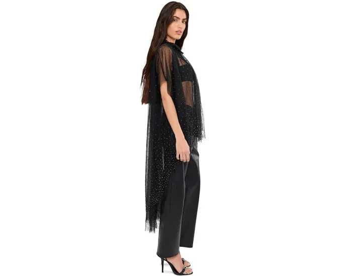 AllSaints Sez накидка из тюля с декоративными элементами