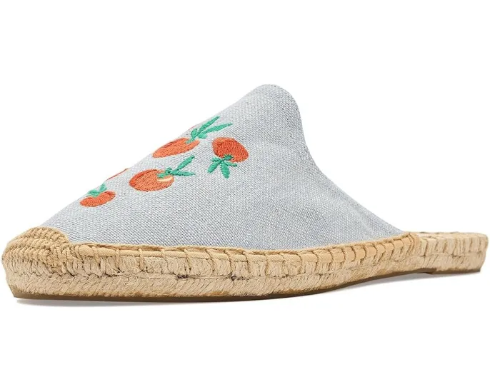 Soludos Oranges Smoking Mule Espadrille с апельсиновым принтом