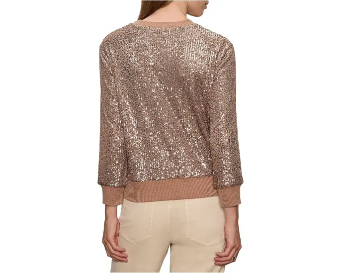 Свитшот Sanctuary Relaxed Sparkle Popover с блестками и длинными рукавами