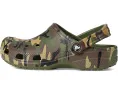 Детские кроксы Classic Camo Clogs с камуфляжным принтом и ремешком на пятке Crocs Kids