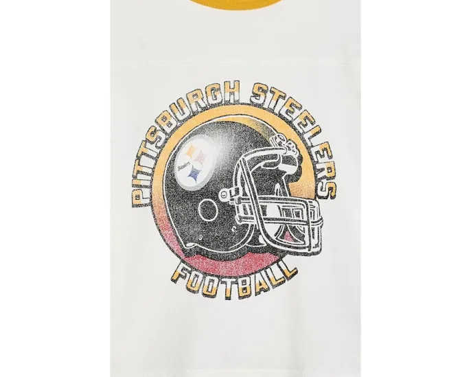 Футболка NFL Pittsburgh Steelers с полосатым ярмом Junk Food Clothing Kids