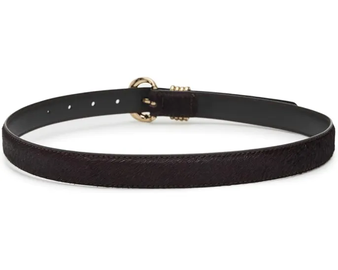 Ремень Madewell Inez Haircalf из кожи с меховой отделкой и двухцветной фурнитурой