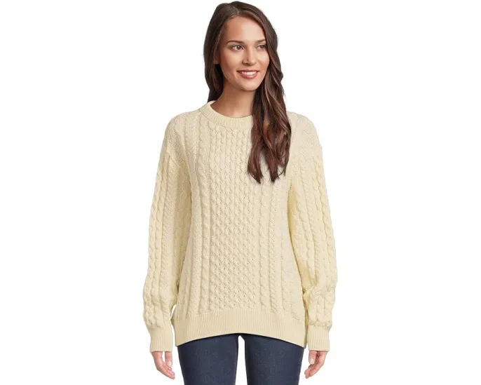 Свитер L.L.Bean 1965 Irish Fisherman с круглой горловиной из мериносовой шерсти