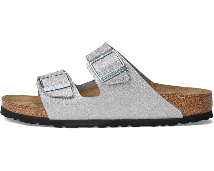 Сандалии Birkenstock Arizona Shiny Glitter с блестками и пробковой стелькой