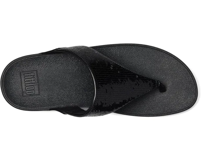 Блестящие сандалии FitFlop Lulu с микровобблбордом и стразами