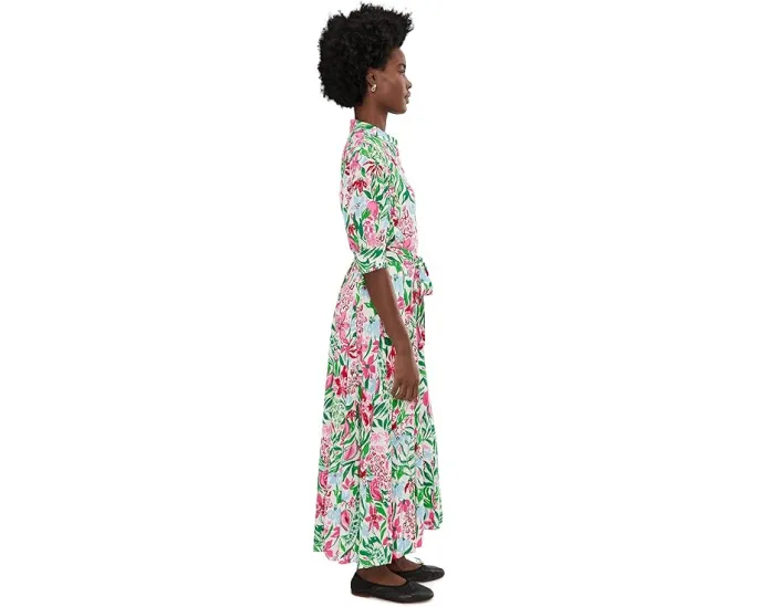 Платье-рубашка миди Larkyn Midi Shirtdress от Lilly Pulitzer с расклешенным подолом