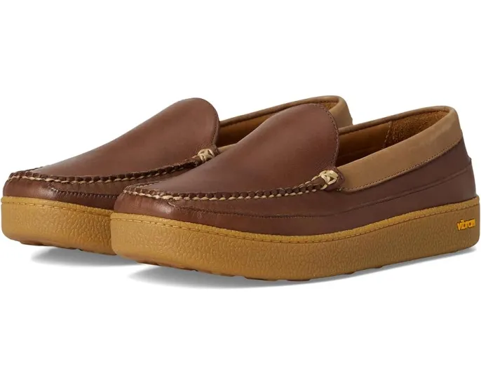 Тапочки Lodge Moc с подошвой Vibram и кожаным верхом в стиле мокасин