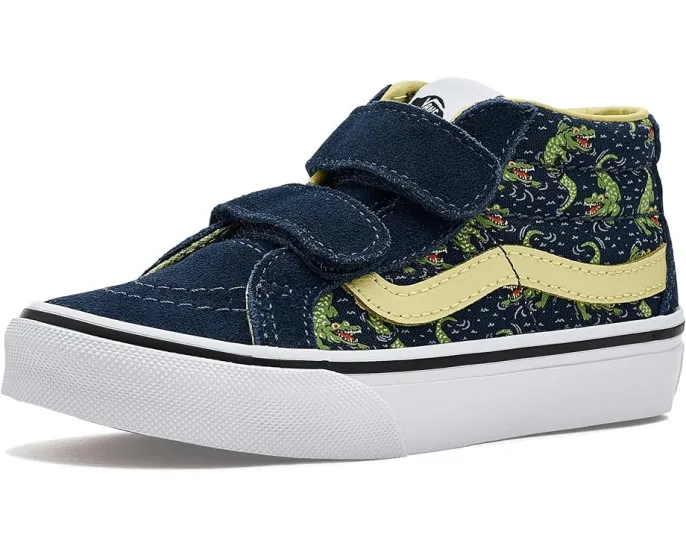 Кроссовки Vans Kids SK8 Mid Reissue V с верхом из замши и холста на липучках
