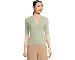 Свитер Lilla P с разрезным воротником и рукавом три четверти