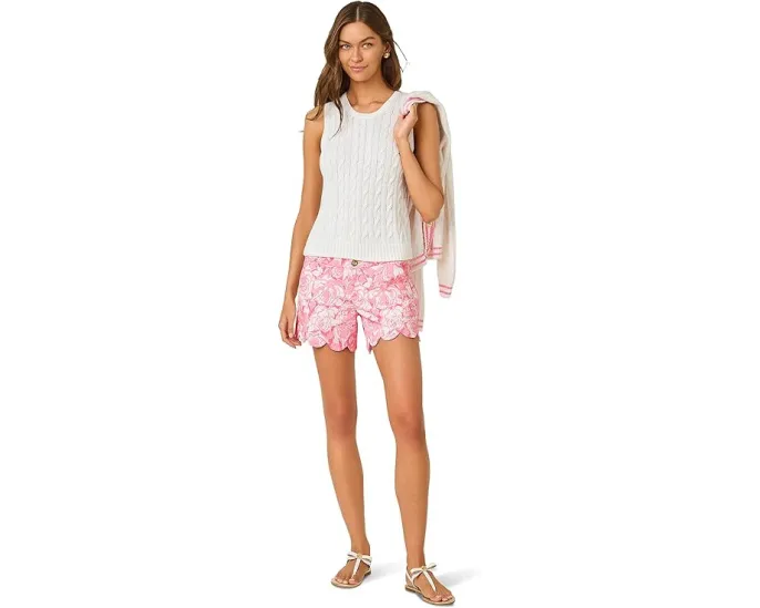 Шорты Buttercup Stretch с фигурным подолом и принтом Lilly Pulitzer