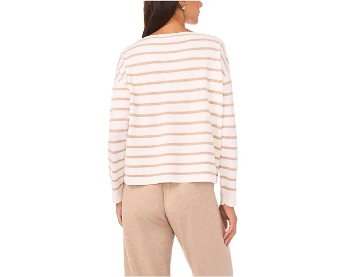Stripe Long Sleeve with Rolled Edge