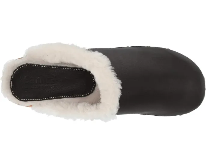 Сабо Sanita Hese из кожи яка с отделкой из овчины