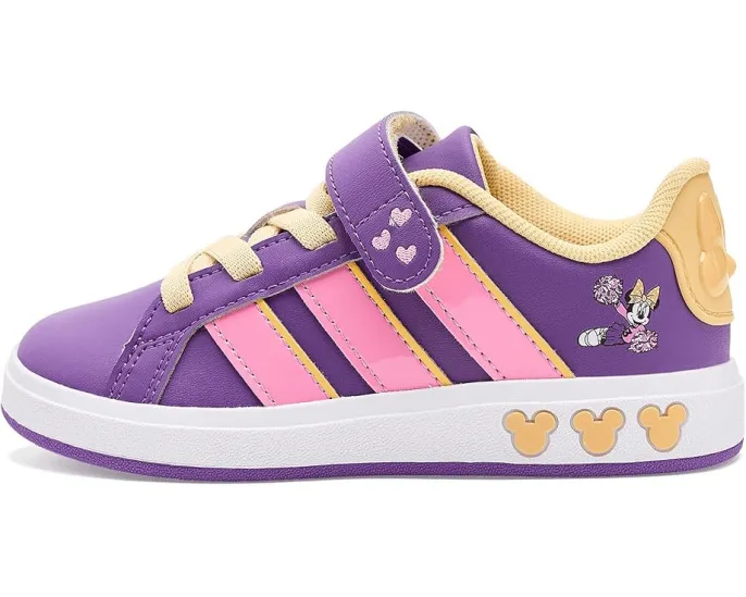 Кроссовки x Disney Minnie Mouse Grand Court на шнуровке-резинке Adidas