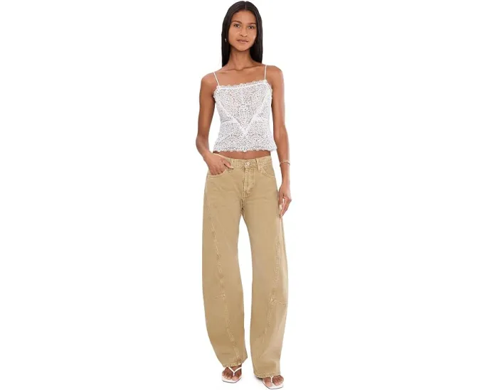 Джинсы Free People We The Free Fable с низкой посадкой и скрученными швами