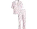 Пижамный комплект Karen Neuburger Plus Size с цветочным принтом и отложным воротником