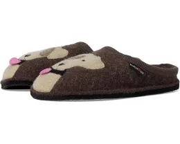 Тапочки Haflinger Rudi из вареной шерсти с противоскользящей подошвой