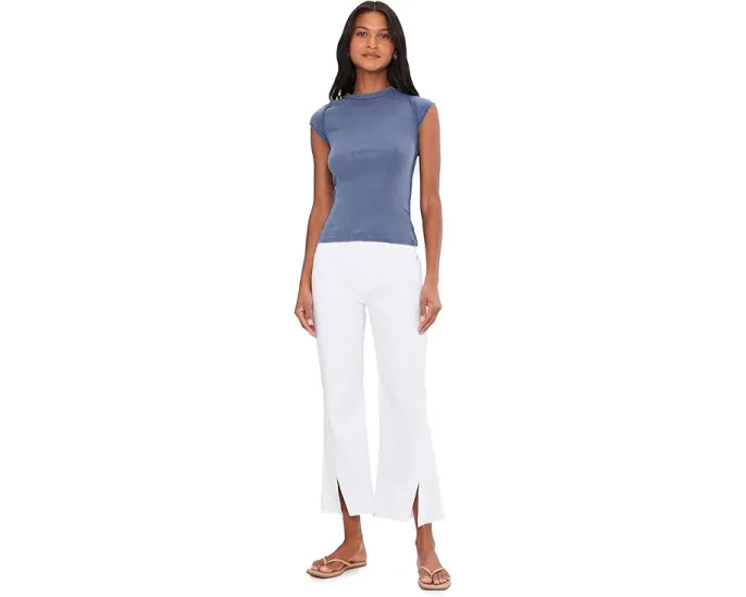 Кроп джинсы Liverpool Los Angeles Hannah 69 см с расклешением и скрученным разрезом