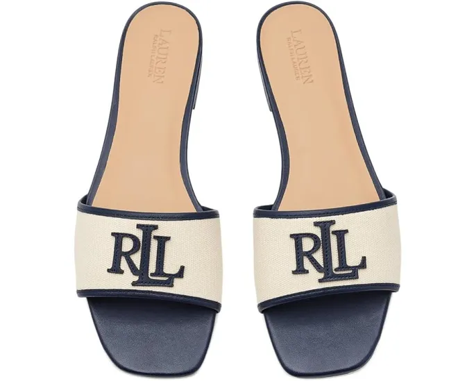 Босоножки Lauren Ralph Lauren Everley на низком каблуке с отделкой из кожи