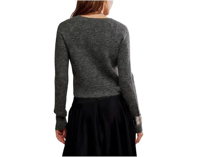 Кардиган Free People School Girl с V-образным вырезом и рельефной резинкой