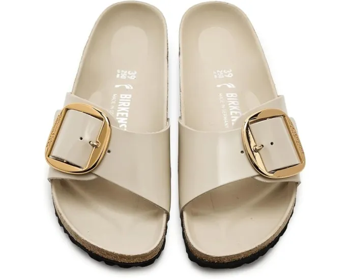Сандалии Birkenstock Madrid Big Buckle с открытым носком и пробковой стелькой