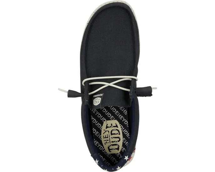 Кеды повседневные Wally Americana Slip On от Hey Dude с принтом