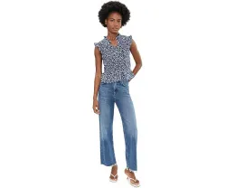 Топ NIC+ZOE Leopard Sketch Smocked Top с принтом леопарда