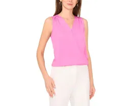 Блуза Vince Camuto Wrap Front без рукавов фиолетово-розового оттенка
