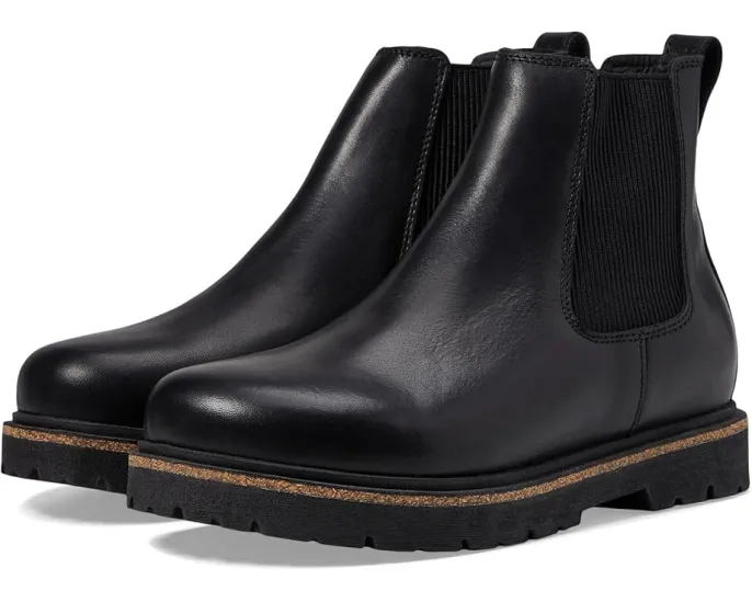Ботинки Birkenstock Highwood Slip-On Deep Blue из замши с пробковой стелькой